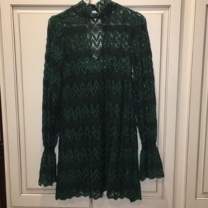 Free People Green Lace Dress